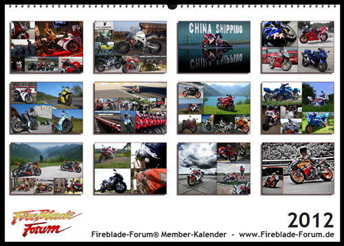 Fireblade-Forum Member Kalender 2012 - Deckblatt