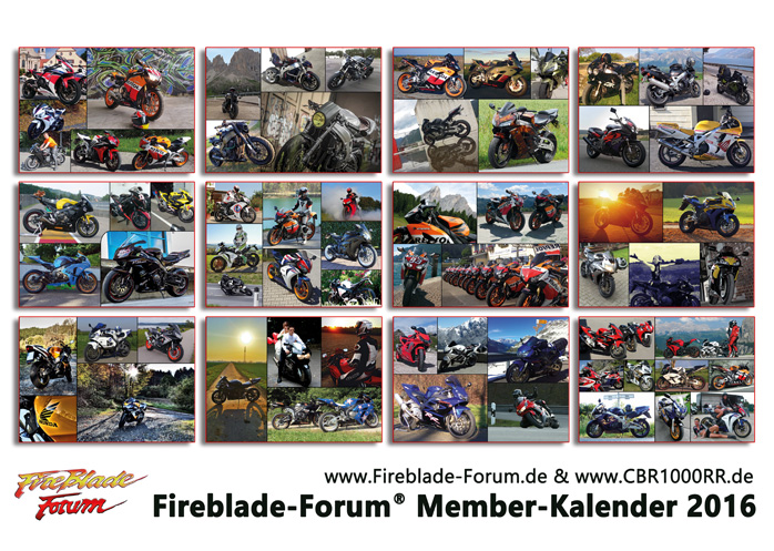Fireblade-Forum Member-Kalender 2016